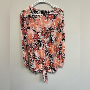 AGB floral orange top size 2x